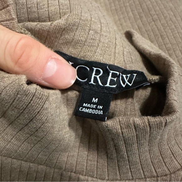J crew heather caramel Premium rib turtleneck with whipstitch trim - Picture 2 of 3